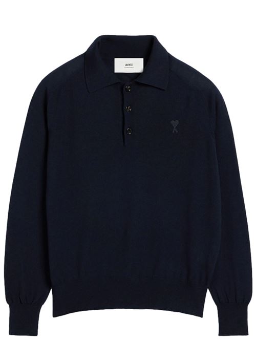 Wool Polo AMI PARIS | HPL341KN0039430